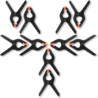HIFFIN Photography Backdrop Support Spring Clamp Kit with 4.3" Heavy Duty Clip – Best for Studio & Woodworking