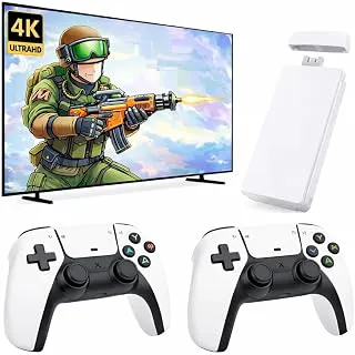 VIMZEE PREMIUM 2026 HD TV Gaming Stick Console | Plug & Play Etro Style Video Game System with Dual Wireless Controllers for Kids & Adults White (NEW Limited Stock 2026)