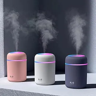 300ml Essential Oil Diffuser & Humidifier – Ultrasonic Cool Mist with Quiet Operation, LED Lights – Aromatherapy Air Freshener for Home, Office, Car(Colours May Vary)