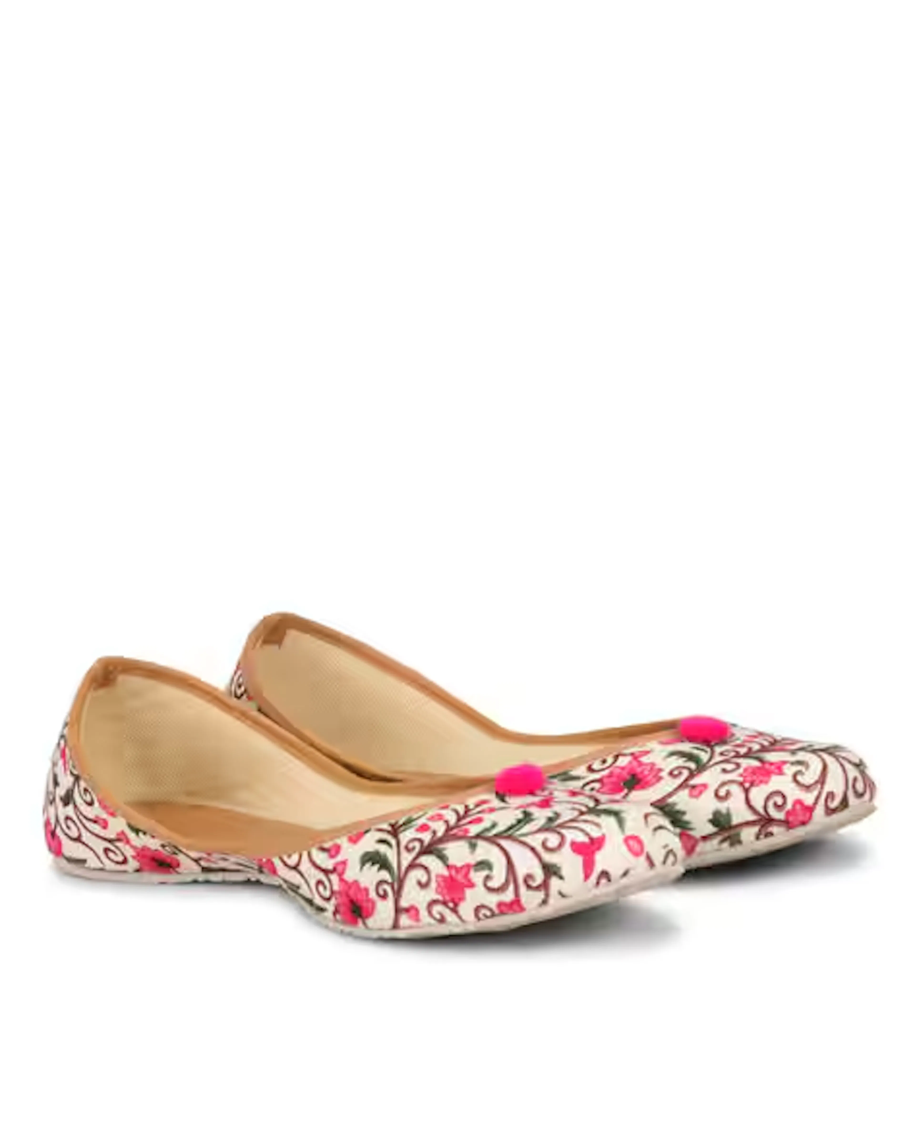 Floral Print Juttis