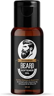 Beard Softener Oil | 100% Pure & Organic | Enriched with Coconut, Almond & Olive Oil | Soothes Dryness & Itchiness | 30 ml (Pack Of 1)