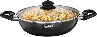 Prestige Omega Deluxe 24cm Granite Fry Pan with Glass lid|Gas & Induction Compatible | 5 Layers Non-Stick Cookware | Dishwasher Compatible Aluminium