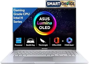 ASUSVivobook 16,Smartchoice, 13th Gen, Intel Core i5-13420H,16GB RAM,512GB SSD,FHD, OLED,Win 11,M365 Basic (1Y),Backlit Keyboard,Office 2024,Silver,1.88 kg,X1605VA-SH1952WS, Thin & Light Laptop