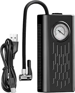 TRENDING Portable Air Compressor Tire Inflator, Wireless Car Tyre Air Pump with Digital Pressure Gauge, USB Rechargeable Air Compressor for Car Bike Motorcycle Ball