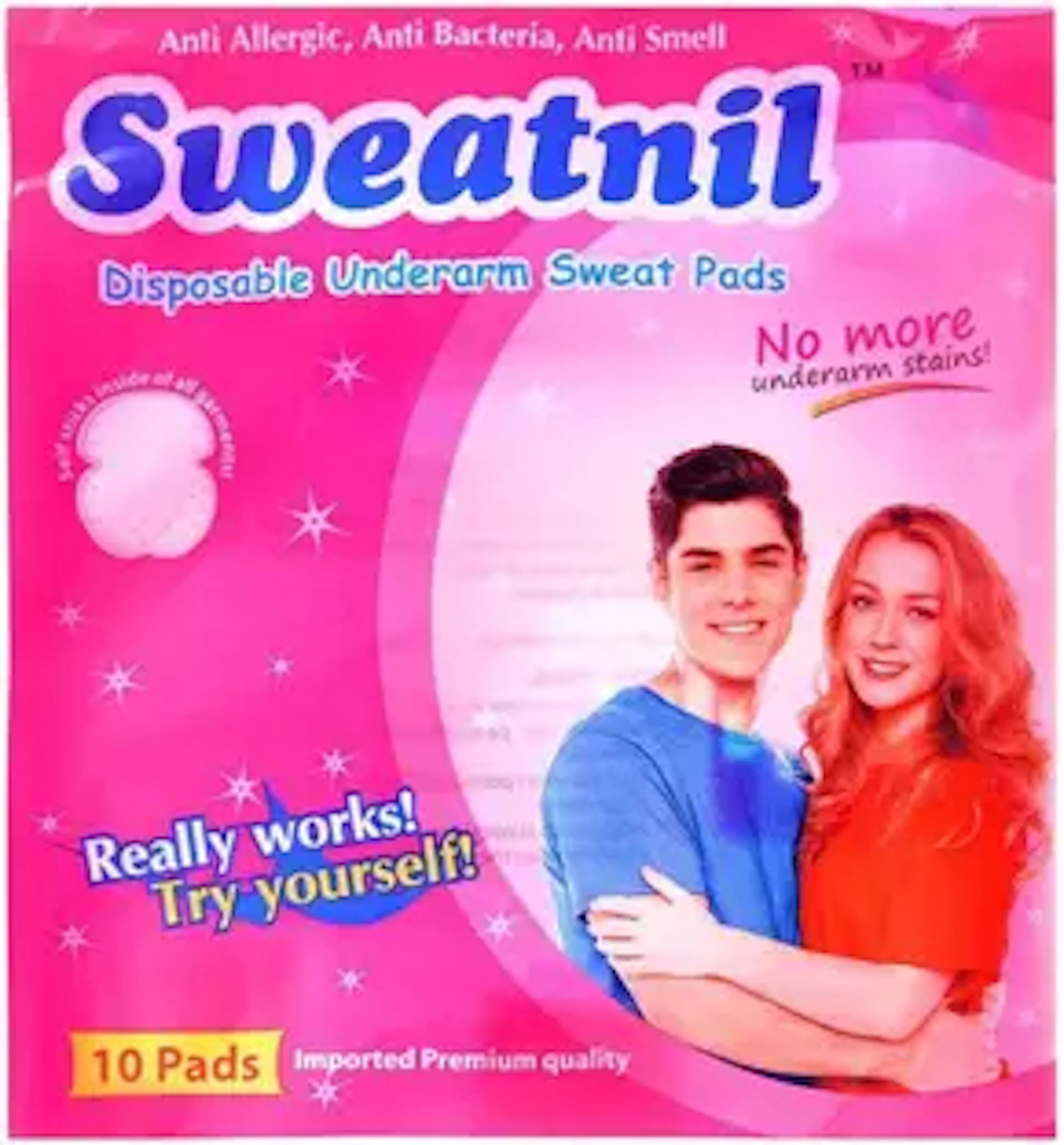Qvarky Underarm Sweat Pads - 20 pcs Disposable Sweat Pads