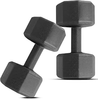 SLOVICDumbbell Set [5 Kg Each] | Home Gym Dumbbells for Daily Workout | Quality Fitness Equipment for Strength Training | Non-Slip Coated Handle | Perfect for Women & Men