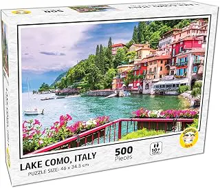 500 Piece Jigsaw Puzzle for Adults & Kids 10+ | Lake Como Italy Scenic Landscape Puzzle | Brain Games | Educational Puzzle Toy Gift | 46 x 34.5 cm After Assemble