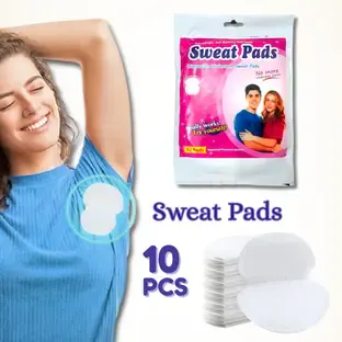 ESWUTA Underarm Sweat Pads for Sweat Absorption & Odor Control (Pack of 10) Sweat Pads