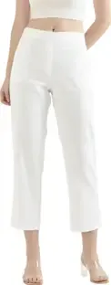 Sakhiyaan Jaipur Regular Fit Women White Trousers