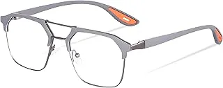 TheDarkerEyeglasses Square Spectacles Clear Anti Blue Ray Blocking BlueCut Anti Glare Reduce zero Power Mobile computer Laptop Gaming protection For Men & Women (Free Size)