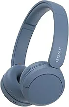 SonyWH-CH520 Wireless Bluetooth Headphones On Ear with Mic, Up to 50Hrs Battery, Quick Charge, DSEE Upscale, Multipoint Connectivity, Voice Assistant, Customized EQ-Blue Model : YY2958