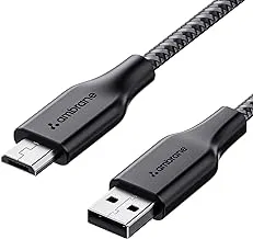 Ambrane Unbreakable 60W / 3A Fast Charging 1.5m Braided Micro USB Cable for Smartphones, Tablets, Laptops & Other Micro USB Devices, 480Mbps Data Sync, Quick Charge 3.0 (RCM15, Black)