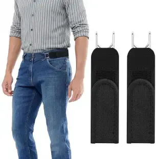 SPTEX Men & Women Casual Black Metal, Nylon Belt