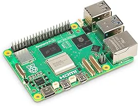 Raspberry Pi5 8GB RAM Single Board Computer with WiFi, Dual HDMI & Power Button | BCM2712 Arm Cortex-A76 SBC for IoT, AI, Robotics, DIY & Embedded Projects
