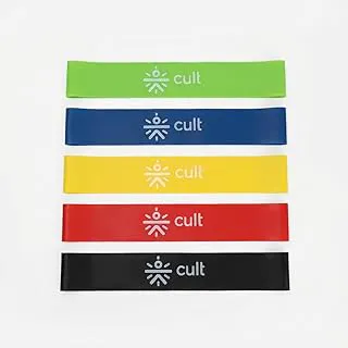 CULT Resistance Band Set (Pack of 5) | Mini Loop Exercise Band & Theraband for Exercise | Elastic Band & Resistance Band for Home Workout for Men & Women | Gym Fitness Equipment