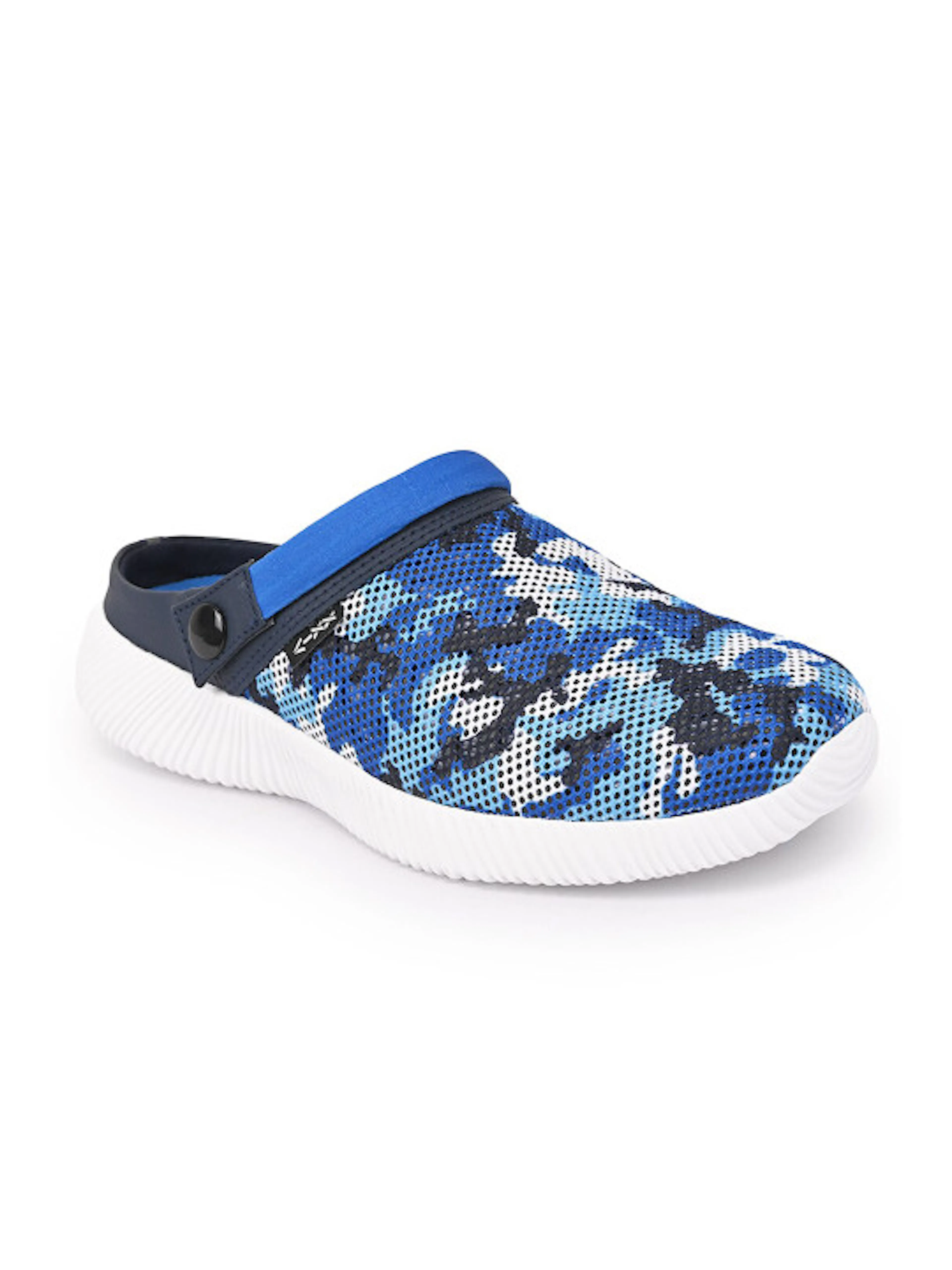 KazarMax Boys Blue & Black Printed Clogs