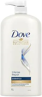 Dove Intense Repair Shampoo 1 L|| Repairs Dry and Damaged|| Strengthening Shampoo for Smooth & Strong Hair - Mild for Men & Women Floral