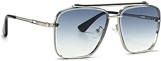 DervinUV Protected Driving Pilot Gradient Square Metal Body Sunglasses for Men and Women