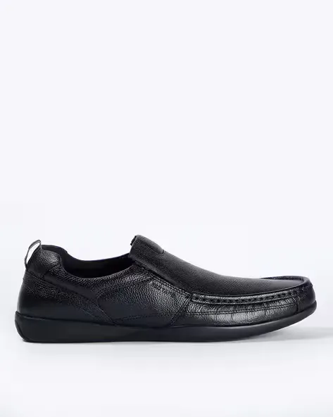 Textured Slip-On Shoes with Pull-Up Tabs