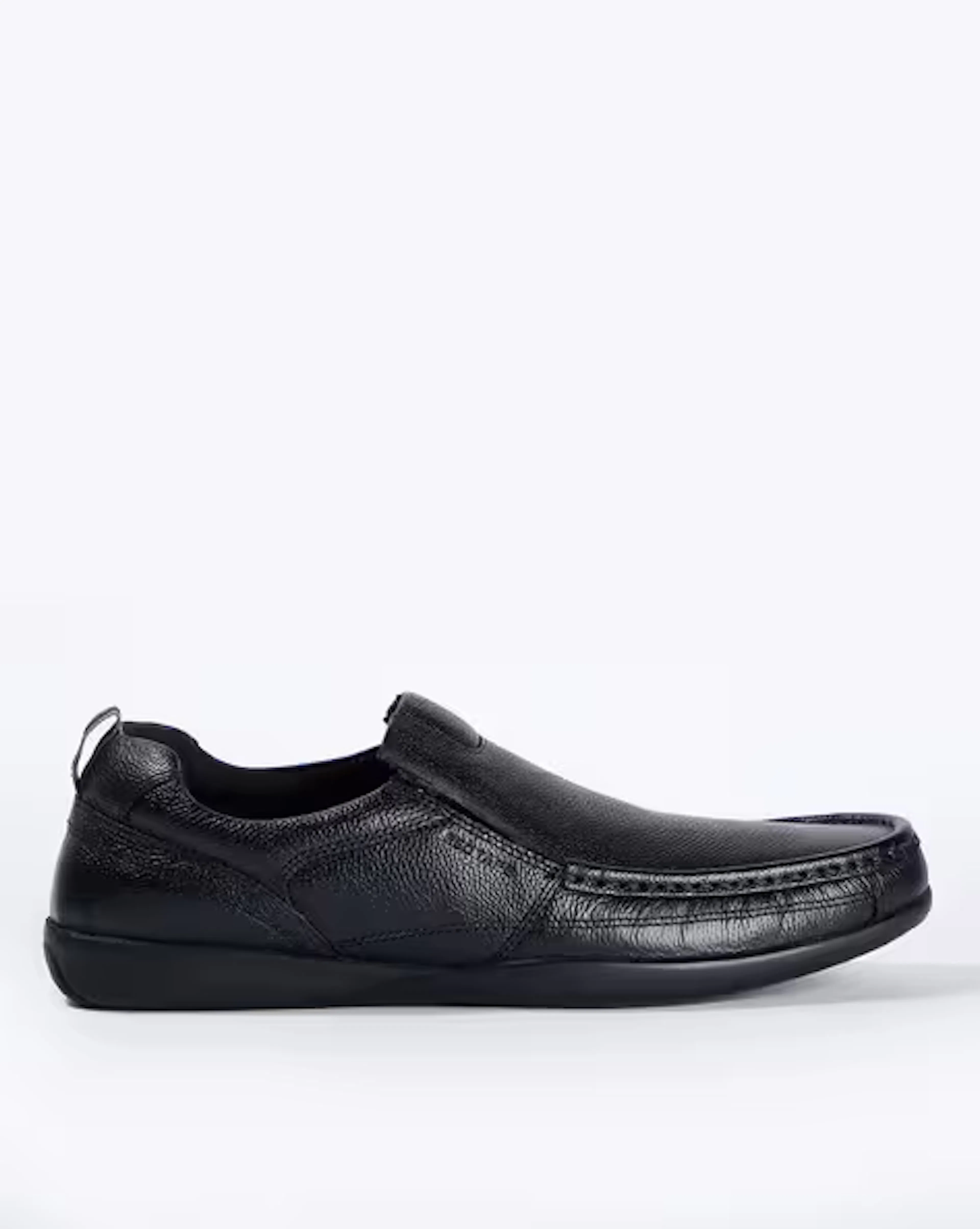 Textured Slip-On Shoes with Pull-Up Tabs
