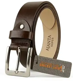 Ajanta Super Men Casual, Formal Brown Genuine Leather Belt