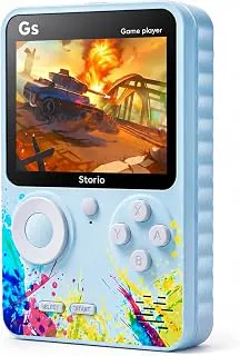 Storio G5 Handheld Game Console for Kids | Retro Gaming Device with 3.0 Inch HD Screen | 500 Built-in Classic Games | AV Output | Portable Video Game Player for Boys & Girls | Multicolour