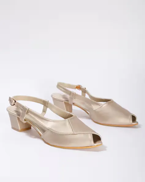 Embellished Slingback with Chunky Heels