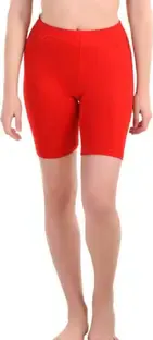 Apraa & Parma Solid Women Red Cycling Shorts, Basic Shorts, Board Shorts, Swim Shorts, Regular Shorts