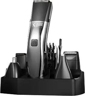 Beardo Chrome Beast Multipurpose Full Body Groomer Trimmer Set For Men | 40 Length Settings | 8 attachments | Beard/Hair/Body/Precision/Ear/Nose Trimmer|With Dock|90 min. run time | All-in-1 trimmer