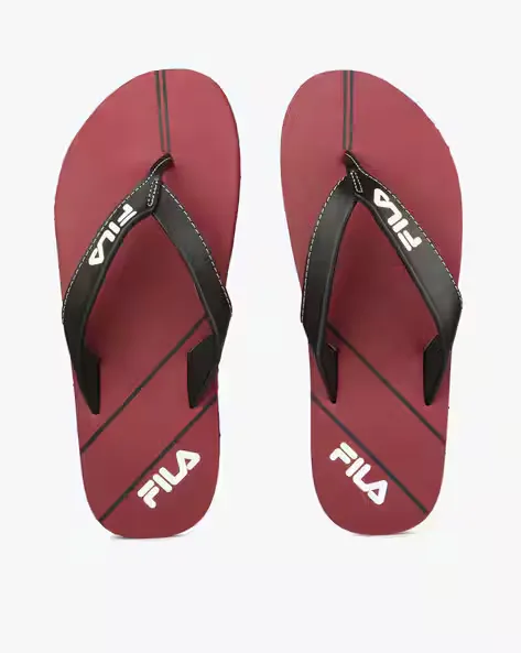 Thong-Strap Flip-Flops with Branding