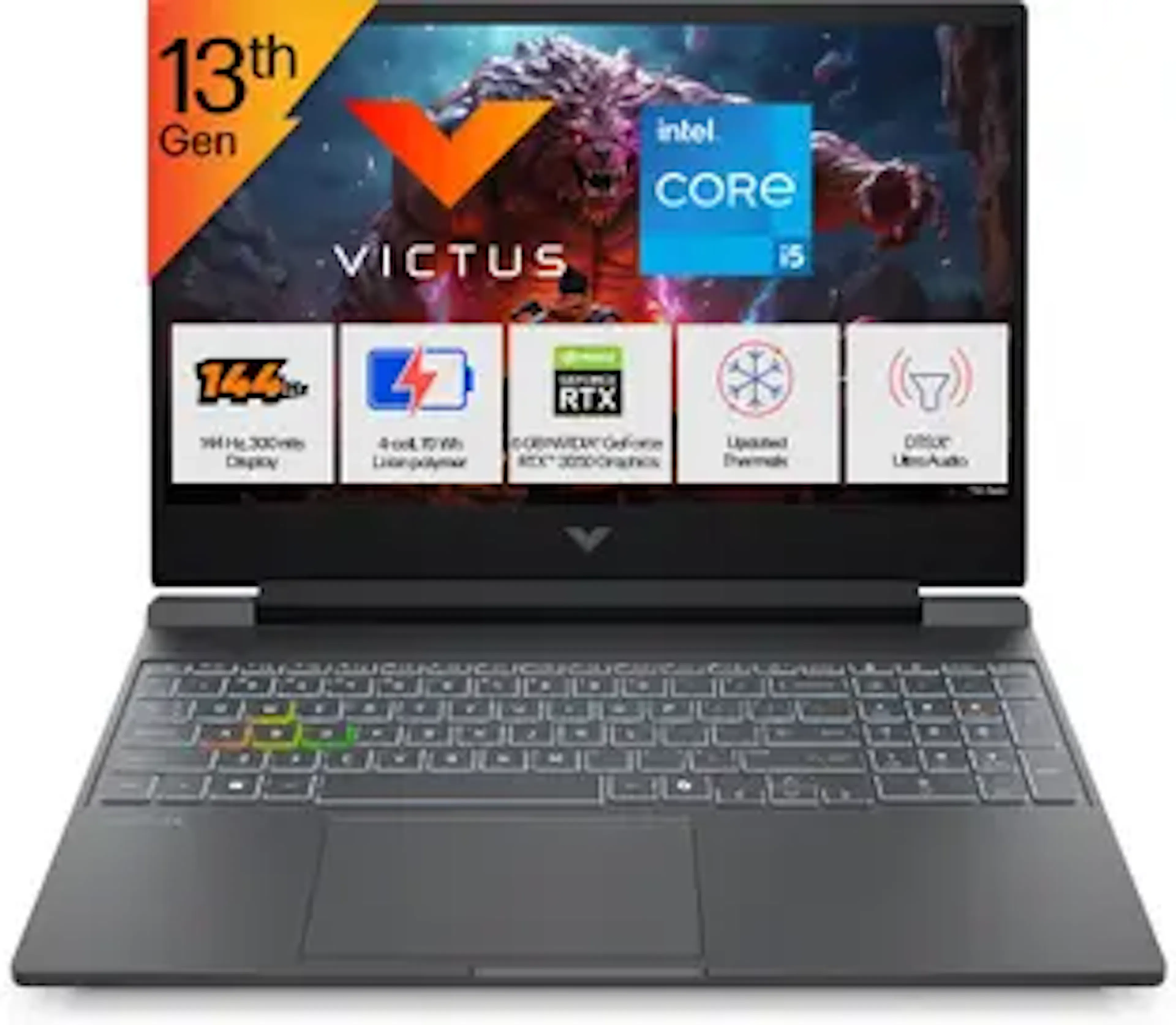 HP Victus Intel Core i5 13th Gen 13420 H - (16 GB/512 GB SSD/Windows 11 Home/6 GB Graphics/NVIDIA GeForce RTX 3050) 15-fa2196tx Gaming Laptop
