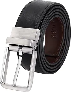 CreatureReversible Vegan Leather Formal Belt For Men(Color-Black/Brown||BL-01|| 46 inches length|| Waist upto -40 inches)