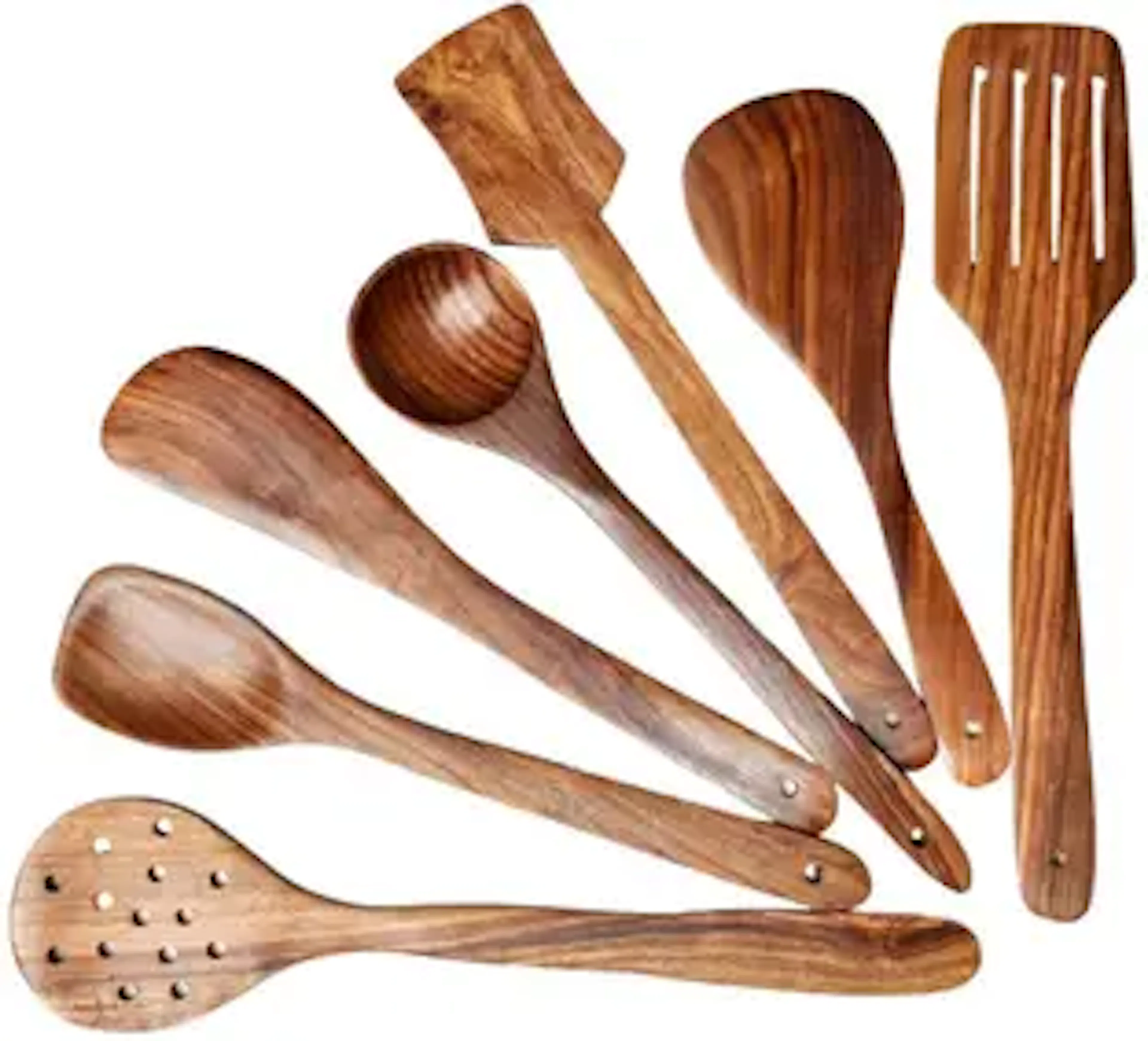 DECORASIA Eco friendly, PURE HANDMADE WOODEN SPOONS 100% NATURAL Wooden Measuring Spoon Set