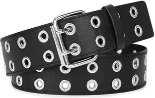 Hapani Fashion Men & Women Party, Casual Black Artificial Leather Belt