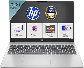 HP15, AMD Ryzen 3 7320U (8GB LPDDR5, 512GB SSD) FHD, Anti-Glare, Micro-Edge, 15.6"/39.6cm, Win 11, Office 21, Silver, 1.59kg, fc0154AU, AMD Radeon Graphics, 1080p FHD Camera Laptop