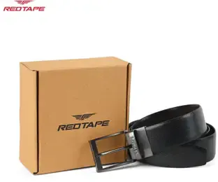 RED TAPE Men Formal, Casual Black, Brown Genuine Leather Reversible Belt
