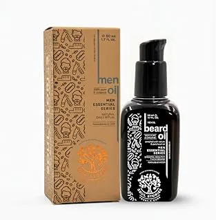 Soul Stories Beard Growth Oil for Men - 50ml | Blend of 11 Pure Essential Oil | Natural Sandalwood, Vetiver & Vitamin E | Fast Growth for Patchy Beard & Mustache | Softens, Strengthens & Non-Sticky