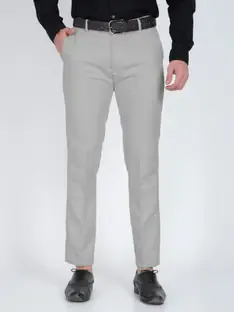 CYPHUS Regular Fit Men Grey Trousers