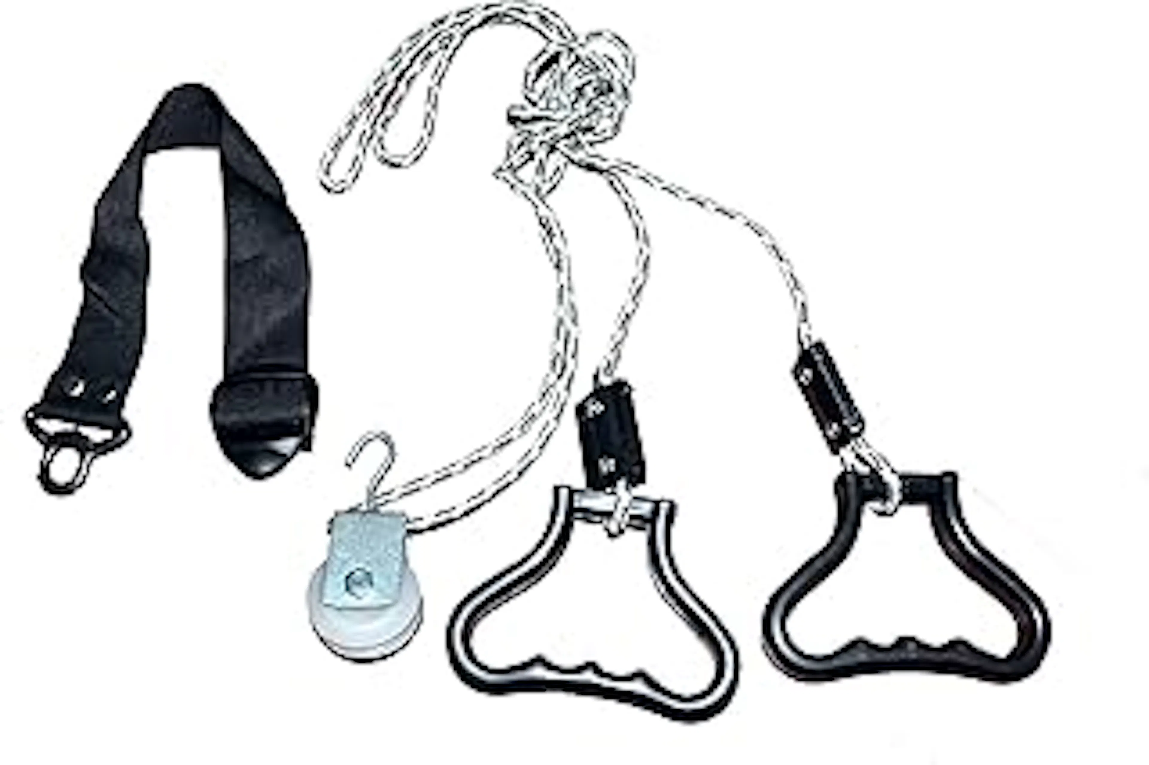 Albio Plastic Handle Overhead Hand Shoulder Pulley Equipment Kit with Rope for Home Gym Exercise and Physical Therapy (Multicolor)