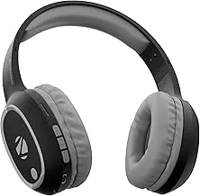 ZEBRONICSThunder (2026 Upgrade) Wireless Headphones, BTv6.0, True 60 Hrs Playback at 100% Volume (Upto 100 Hrs at 50%), 40mm Drivers, ENC, Gaming Mode, Dual Pairing, AUX & mSD, Rapid Charging (Black)