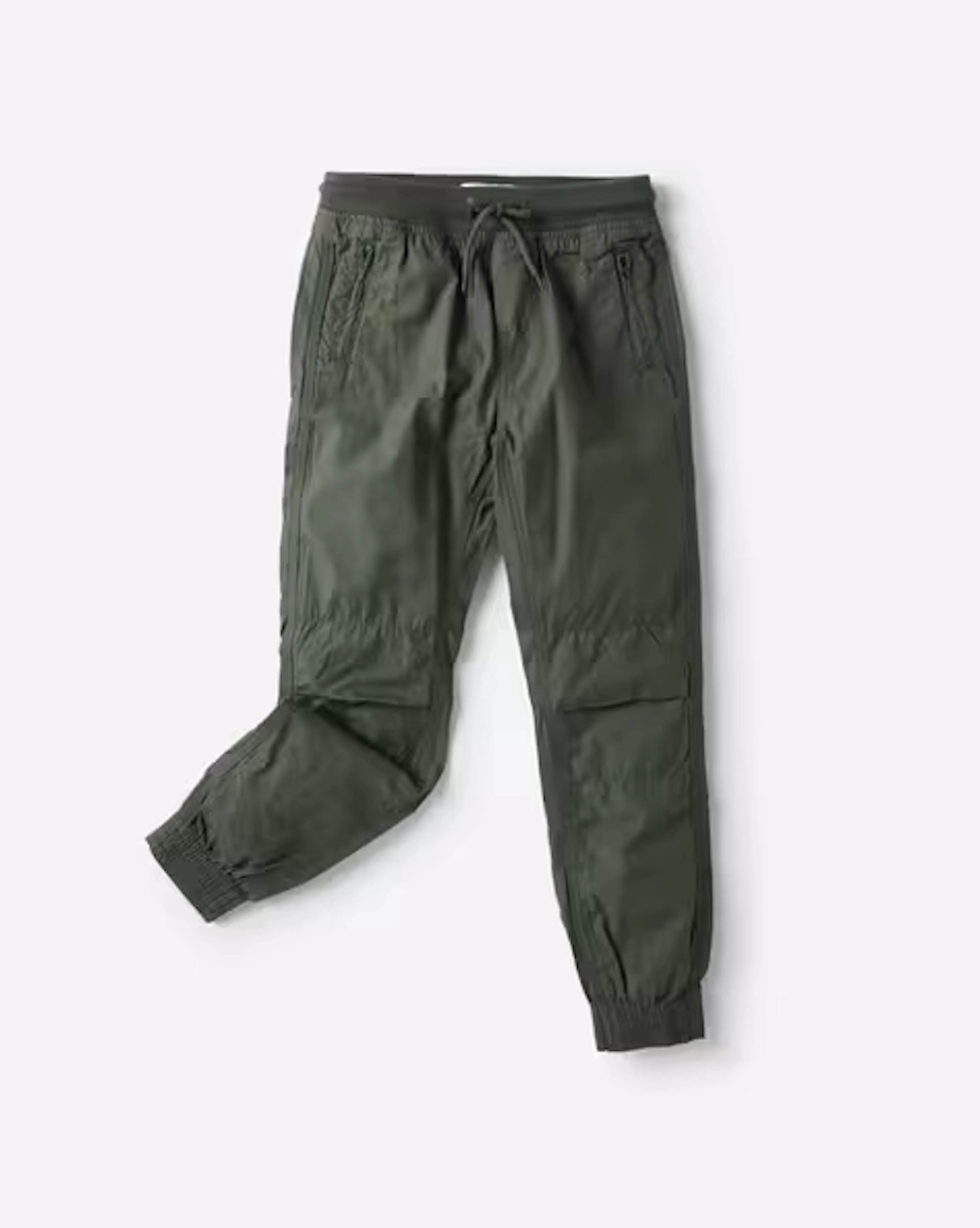 Textured Jogger Pants with Elasticated Drawstring Waistband