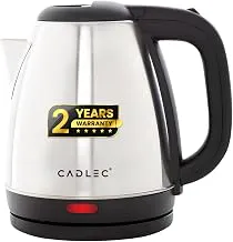 Cadlec Aquanix 1.8 Litre Electric Kettle with Stainless Steel Body | Automatic Cut-Off | Cool-Touch Handle & Lid | Multi-Use for Tea, Coffee, Noodles | 1500W | 2-Year Warranty