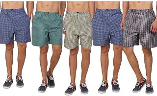 DIGITAL SHOPEEMen's Cotton Shorts Boxers, Pack of 5 - Multicolor