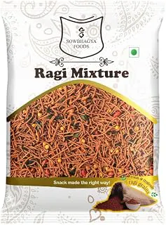 Sowbhagya Foods Ragi Mixture Traditional Indian Namkeen Mix | Crunchy & Tasty Savoury Snack for Tea-Time, Parties & Everyday Munching | Ideal for All Ages 500gm Mixture