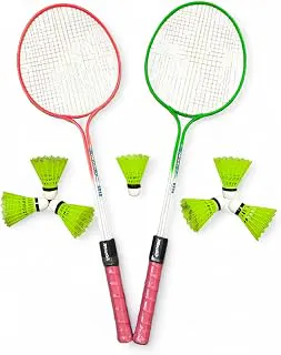Badminton Racquet Combo of 2 piece Racquet & 7 Plastic Shuttle
