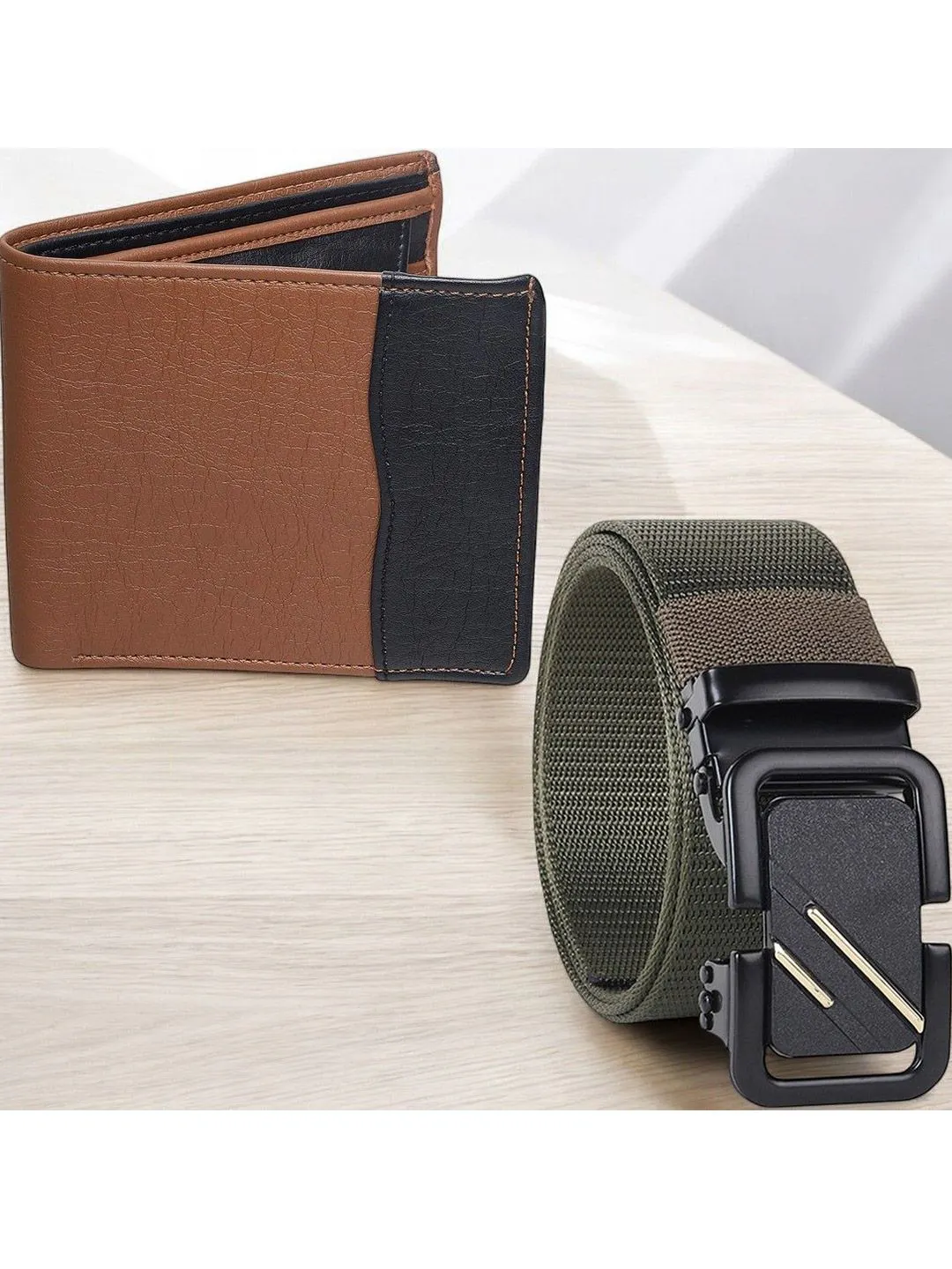 Roadster Men Belts and Wallet Accessory Gift Set
