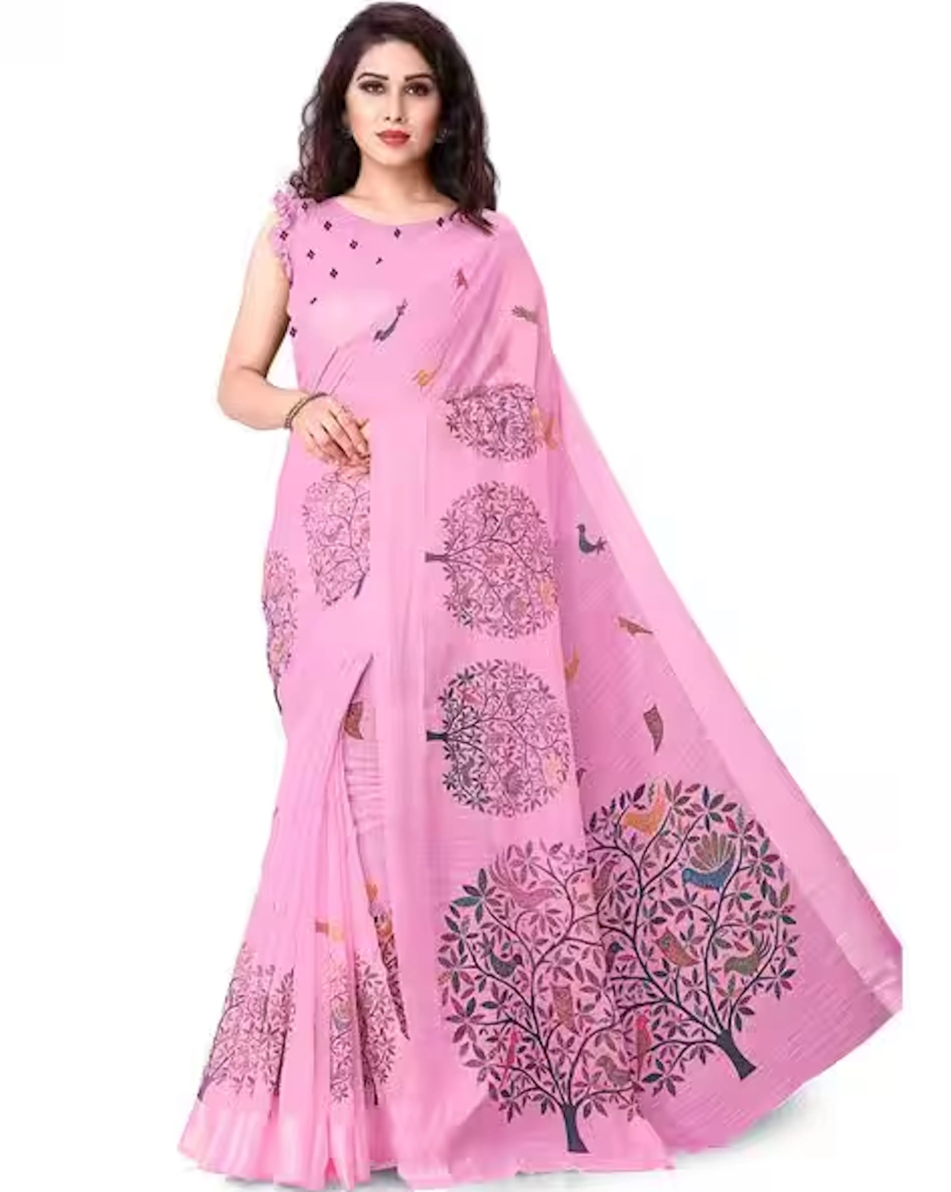 Block Print Saree with Blouse Piece