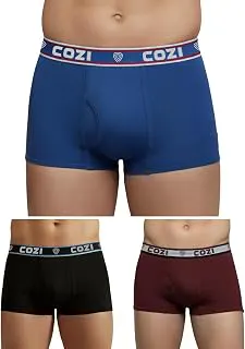 Lux CoziMens 100% Cotton Solid Mini Trunk | Mini Trunk Underwear for Men | Color and Print May Vary | Pack of 3