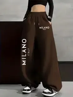 zazbi Printed Women Brown Track Pants