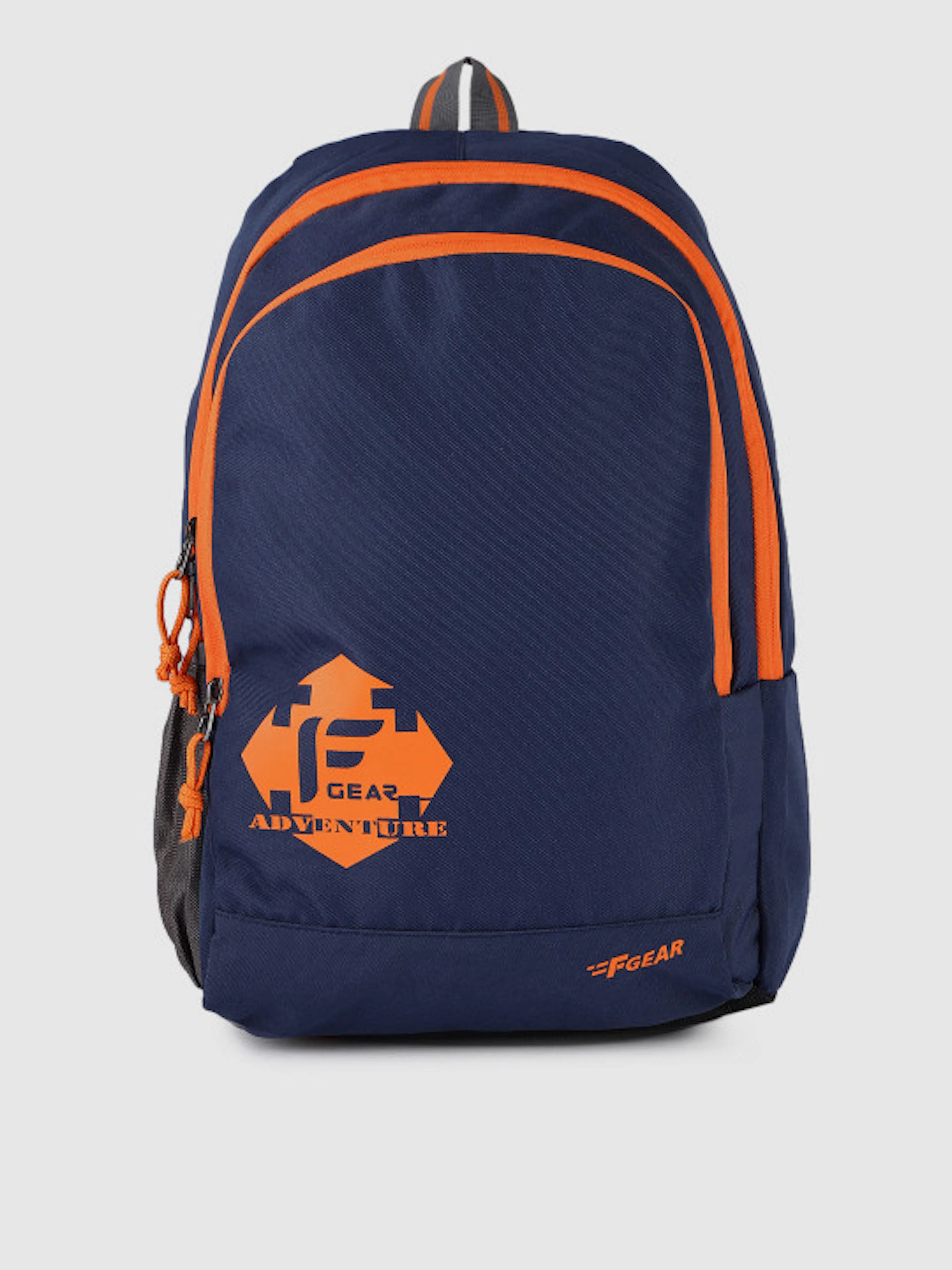 F Gear Unisex Navy Blue Brand Logo Castle Rugged Base Laptop Backpack